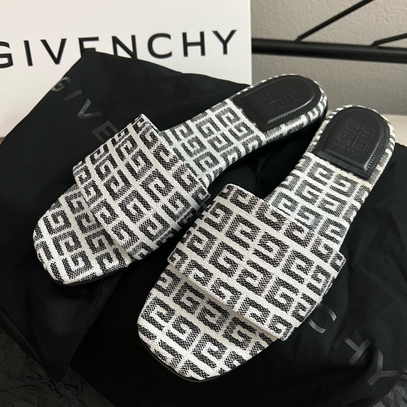 NEW Givenchy Jacquard woven 4G logo slide sandals - Picture 7 of 7